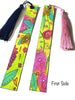 abstract floral bookmark set