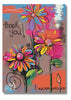 floral art thank you card with blank inside