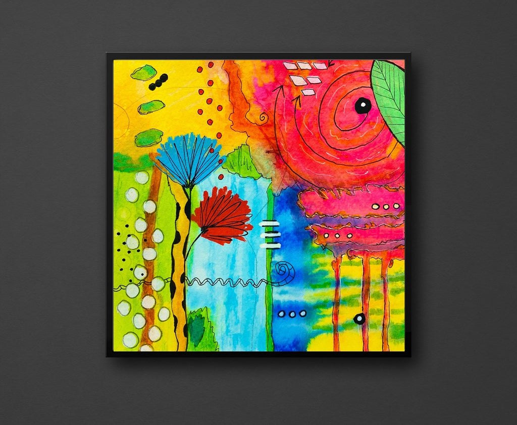 Colorful abstract art print