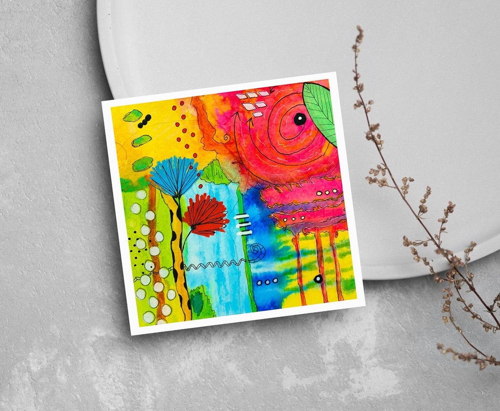 Square art print with border in various sizes