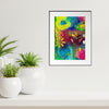 Abstract painting signed and framed