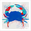 Colorful abstract crab with white mat