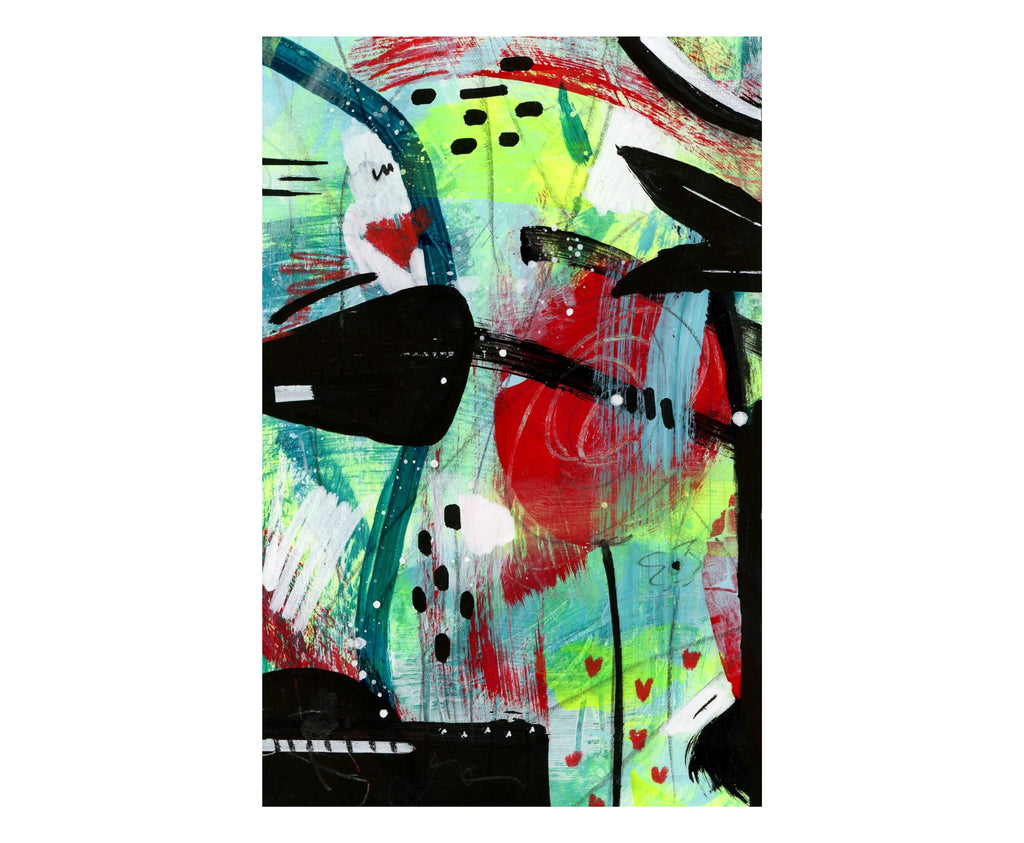 5x7 art print in abstract expressionism