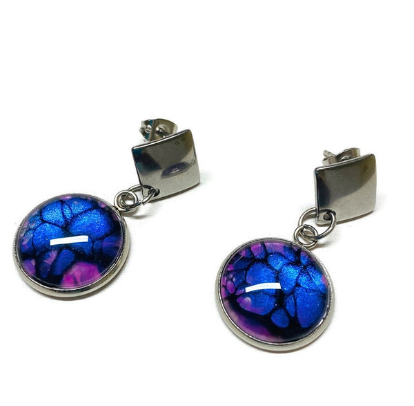 iridescent earrings for women