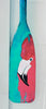 painted oar 46" with flamingo artwork