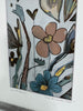 flower print made from a painting signed by artist Lori McKinnon and in a white mat