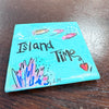 flat art magnet in blue with tropical fish