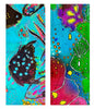 sea life and floral bookmark. Double sided with lots of color. Measures 2.5 x 6.5"