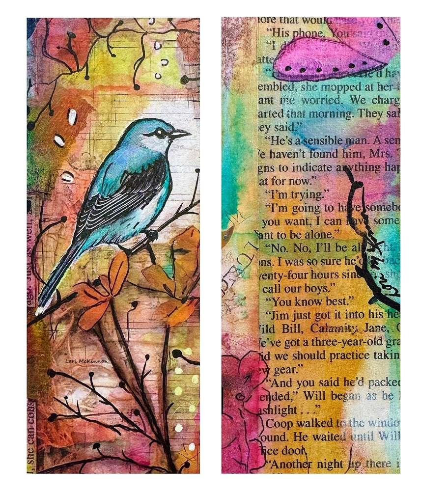 double sided bookmarks by artist Lori McKinnon