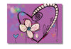 7x5 blank greeting card with a heart, flowers and the word love on the cover