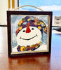 joyful snowman artwork for wall or shelf