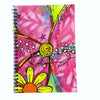 Colorful notebook with abstract design on a white background