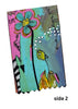 small painting with whimsical artwork and colorful flower theme
