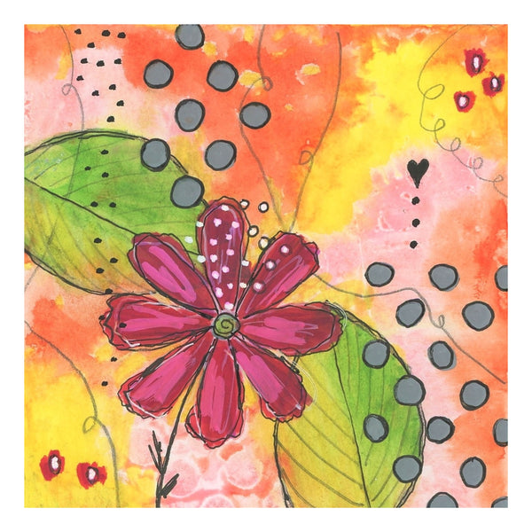 floral artwork on an abstract background