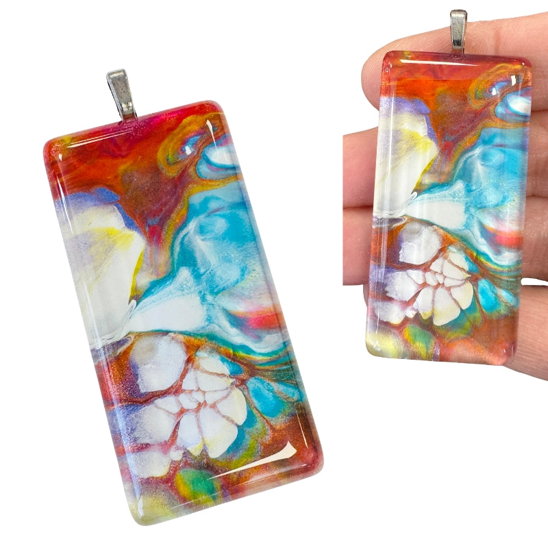 fluid art pendant