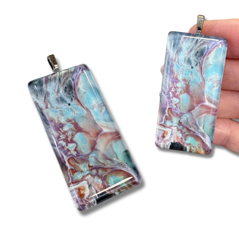fluid art pendant