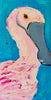 a roseate spoonbill created with acrylic paints made into a canvas print