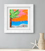  art print of sunset and palm tree