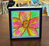 framed art tile that is hand painted