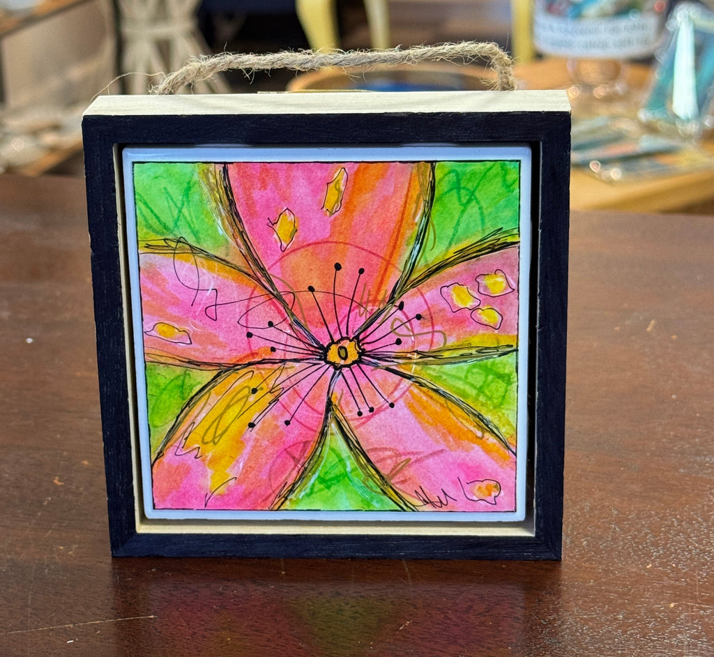 hand painted original flower painting