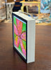 5x5" framed art tile with hand painted flower