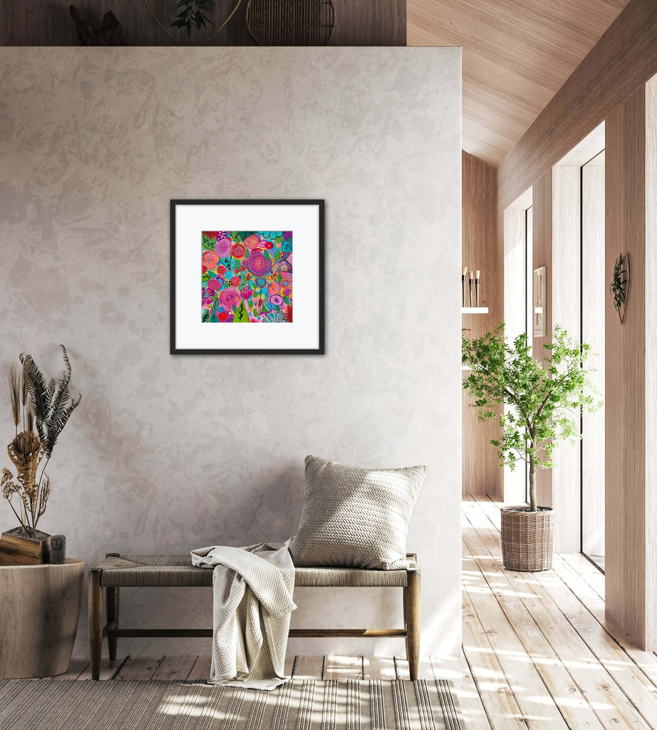 Flower abstract painting