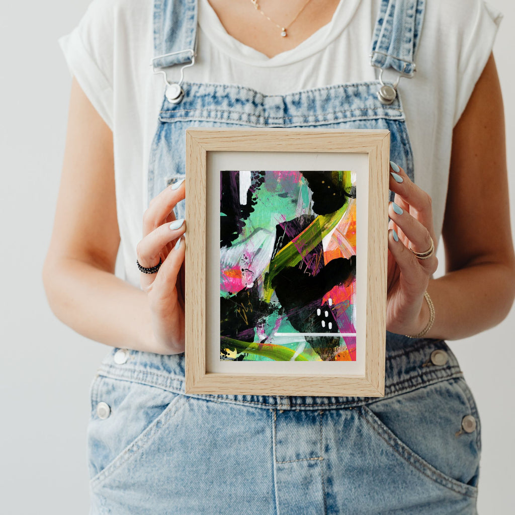small abstract art print 5x7 inches