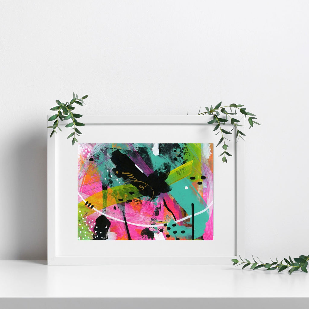 5x7 inch colorful abstract print