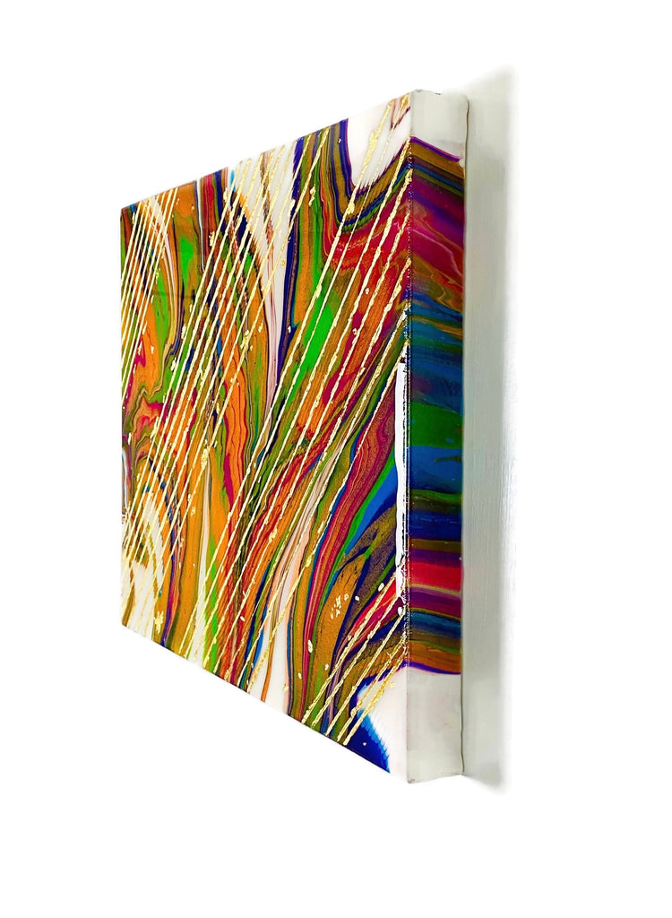 colorful painting on a white wall