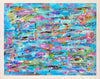 abstract painting with white edges