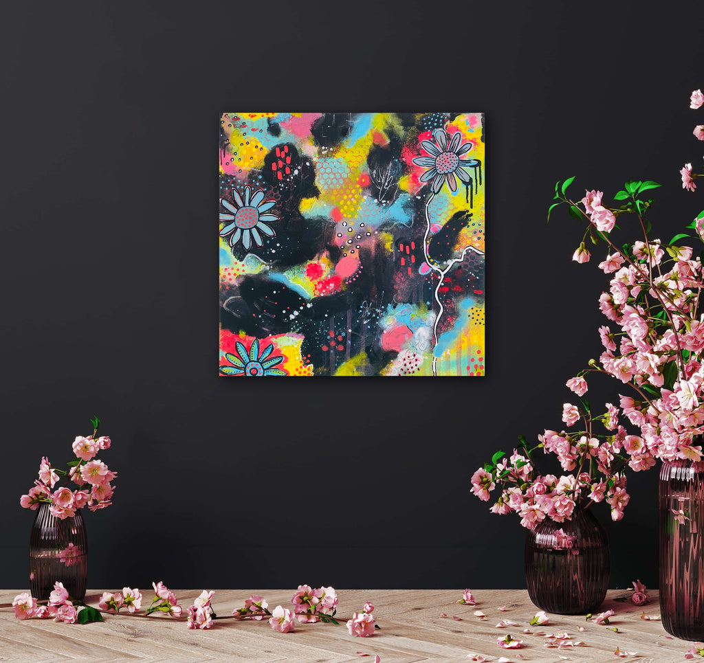 floral abstract painting 