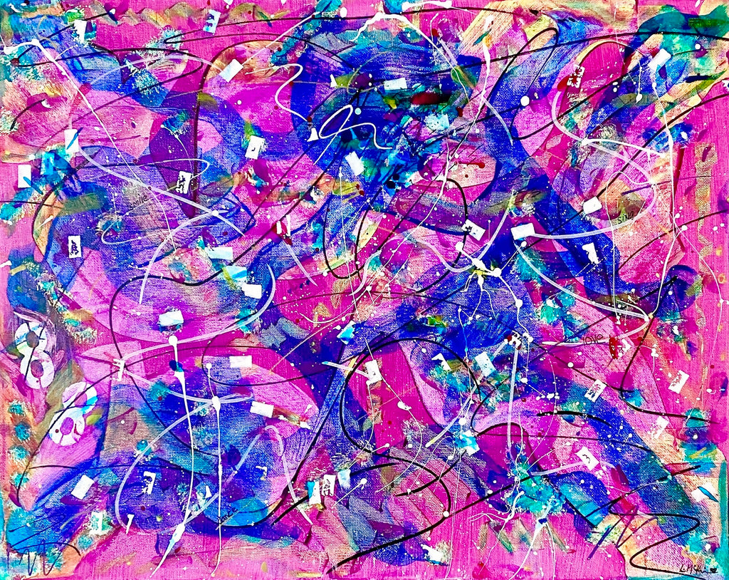 abstract painting with bold colors