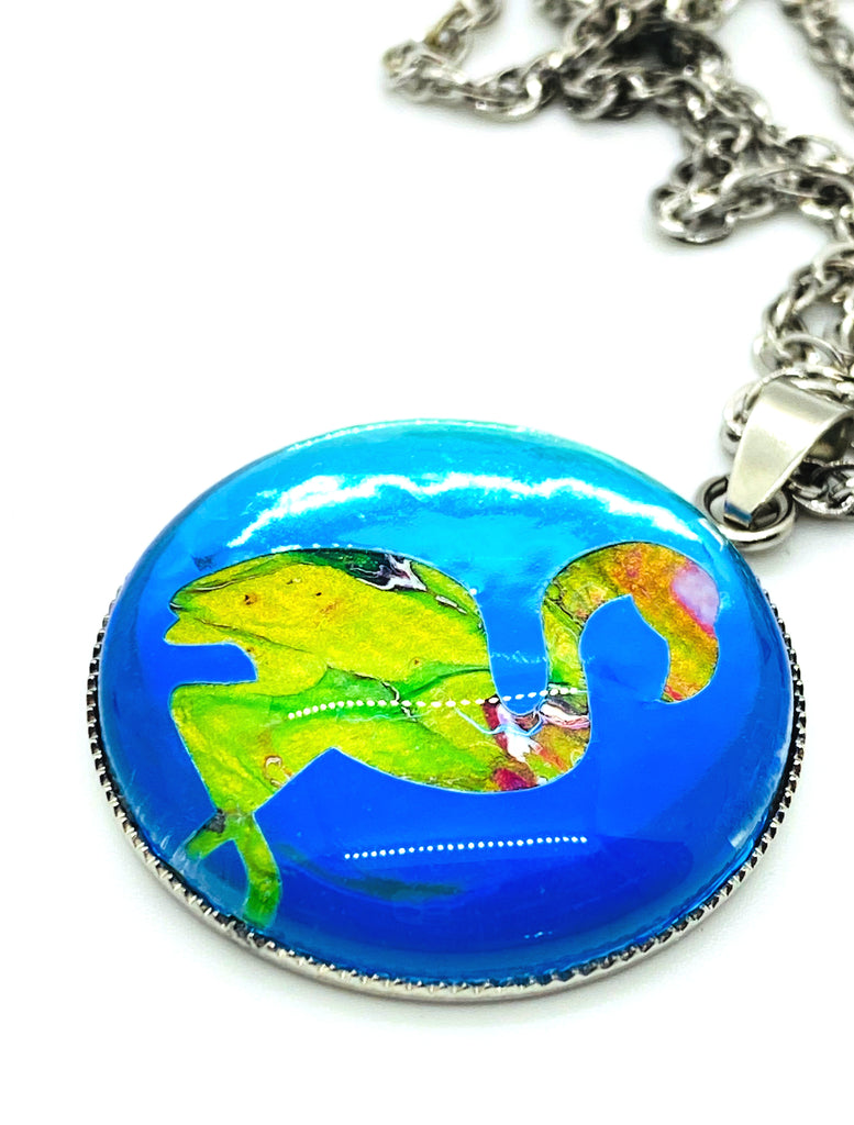 Holographic Flamingo Necklace