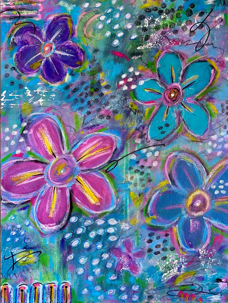 Abstract flower painting 