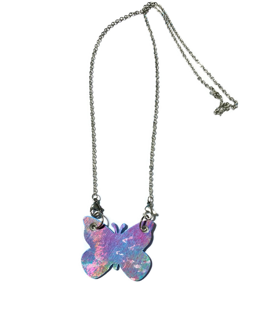 Handmade paper butterfly necklace