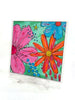 flower painting on 4 inch tile