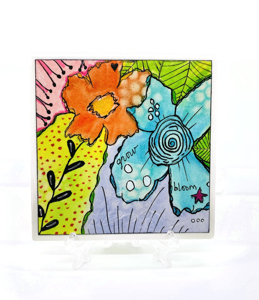 grow and bloom floral painting