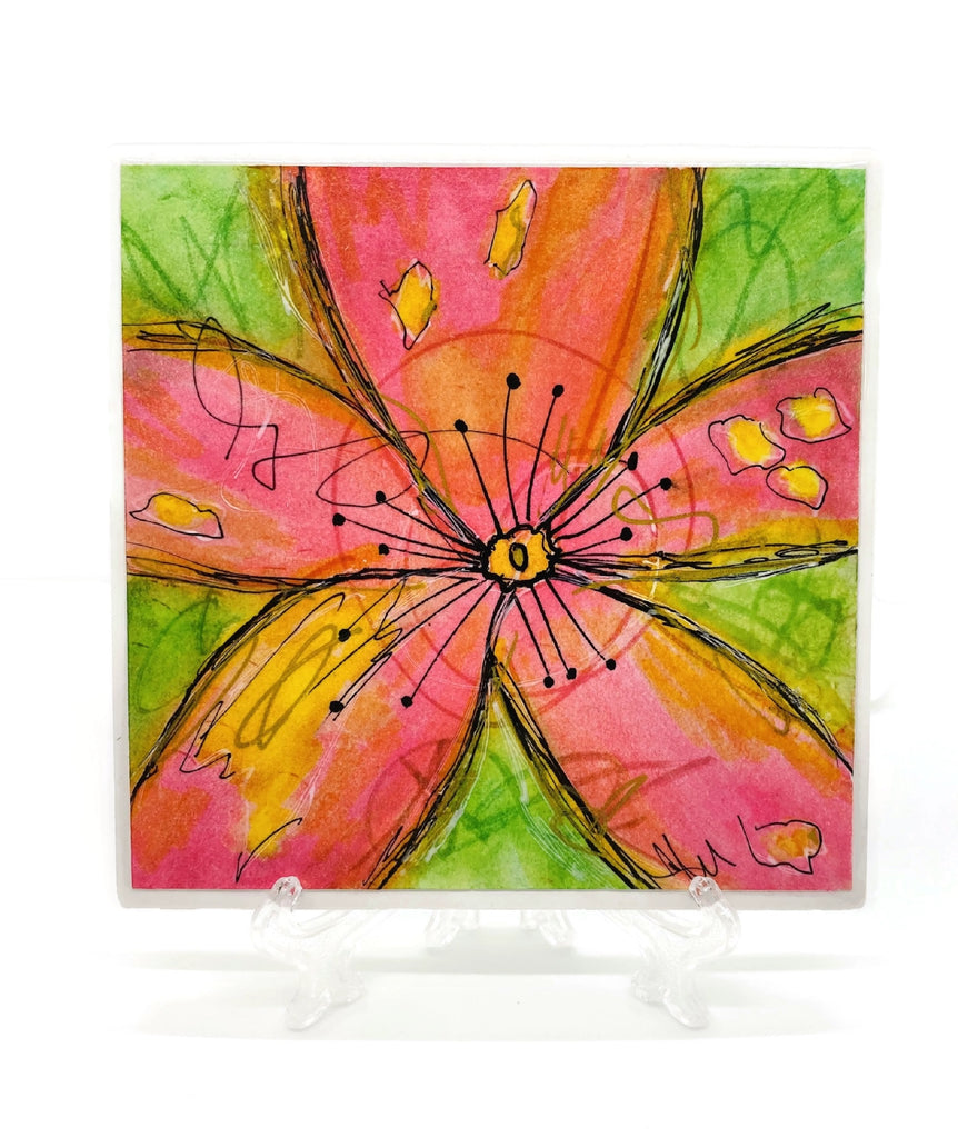 abstract floral painting