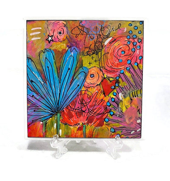 abstract floral painting