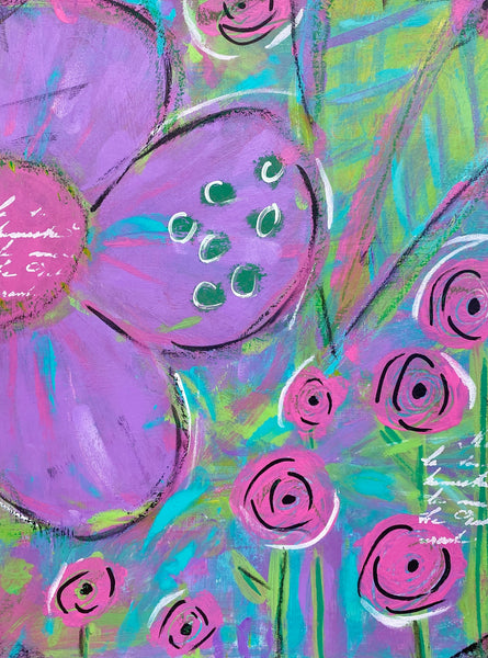 Abstract flower painting