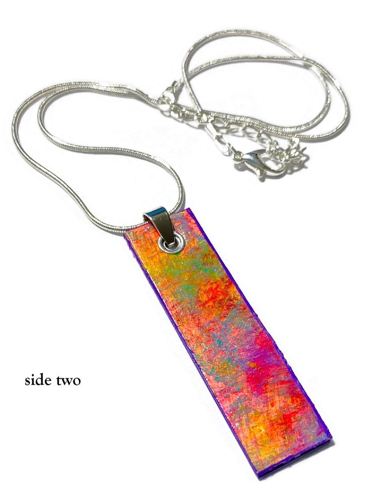 Handmade paper necklace from original artwork