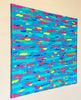 Bliss is a large 24x30 inch abstract painting on canvas. This original artwork was done in acrylics by Lori from Pizazz Studios. Colorful texture that will surely brighten up any space. Signed on the back so it may hang in any direction