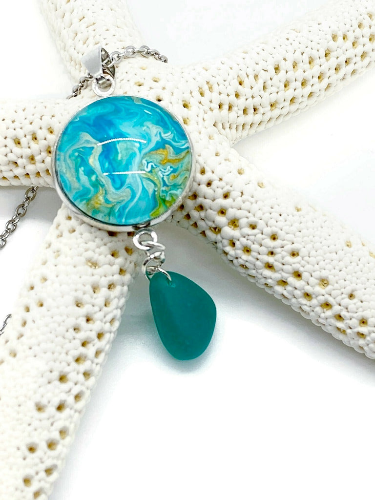 glass domed necklace