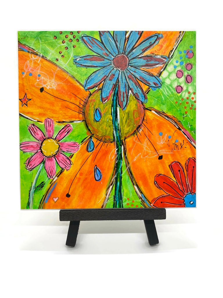 Abstract flower painting